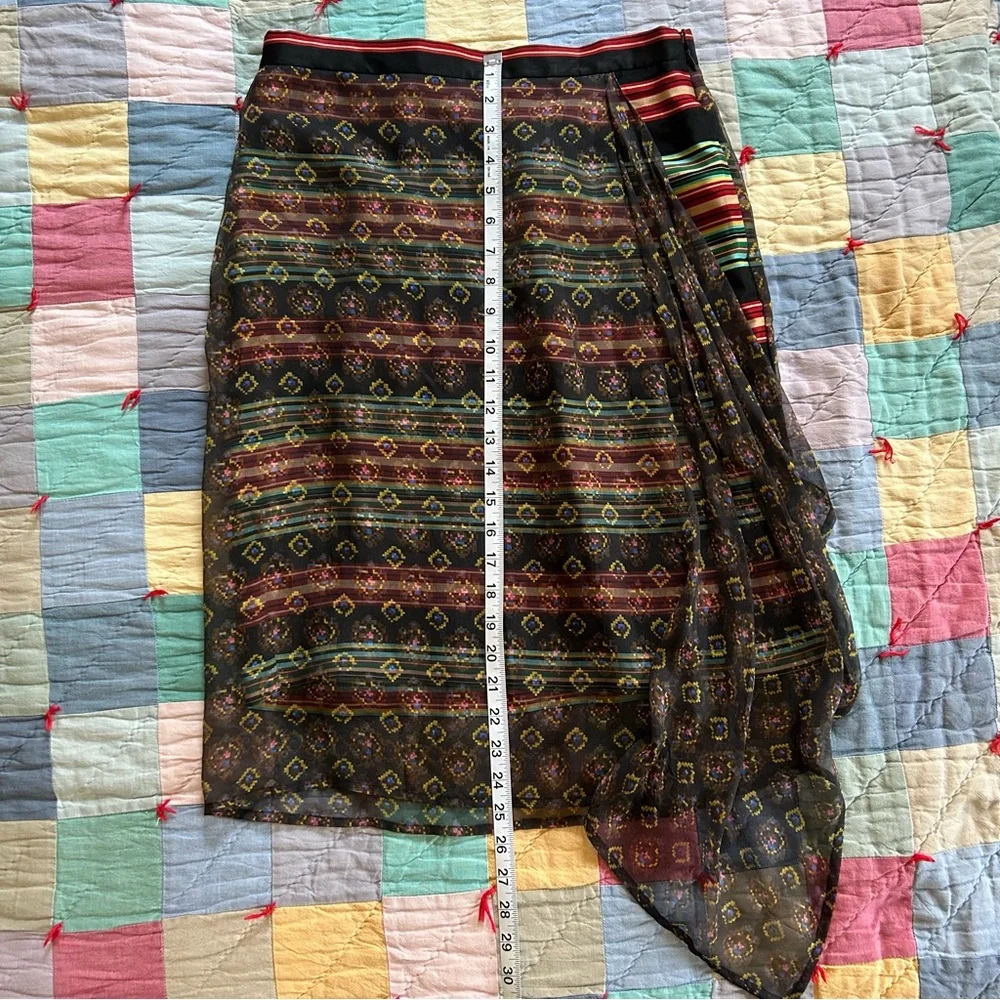 Dries Van Noten Silk Midi Skirt Size 38 - Picture 10 of 10